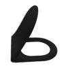 Flat wc-zitting duroplast, qaloni mat zwart flat wc-zitting, quick release, softclose