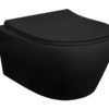Design ophang wc met rvs sproeier mat zwart