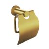 Toiletrolhouder met klep geborsteld goud