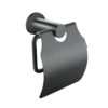 Toiletrolhouder met klep gunmetal grijs