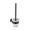 Wc borstel+houder mat zwart