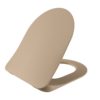 Wc-zitting duroplast (soft-close & quick release) met inox scharnieren – mat cappuccino