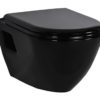 Creavit design ophang wc met rvs sproeier (bidet), zwart