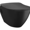 Design ophang wc zonder sproeier (bidet), mat zwart
