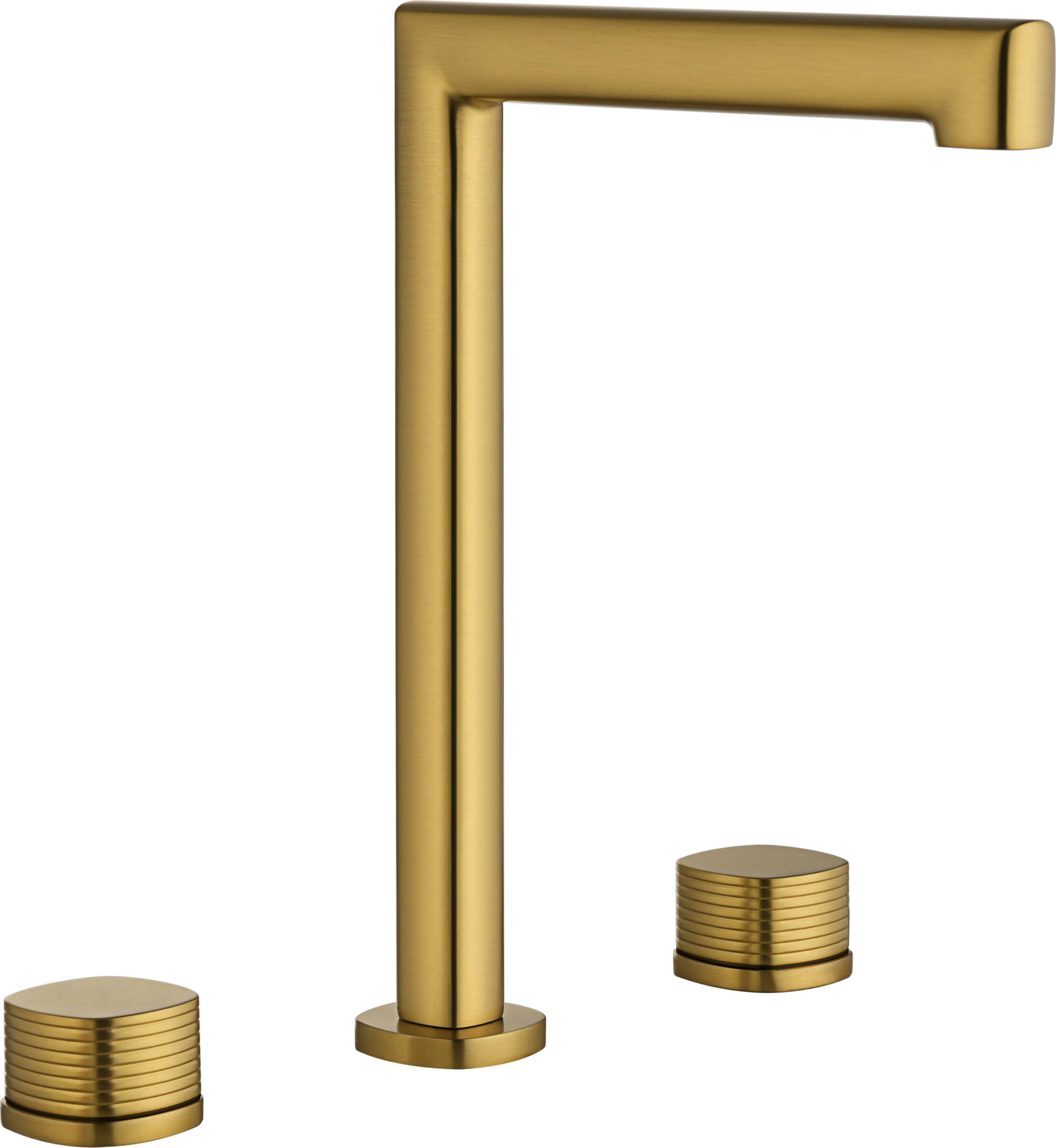 Bimando lavabo alto serie Firenze en oro cepillado