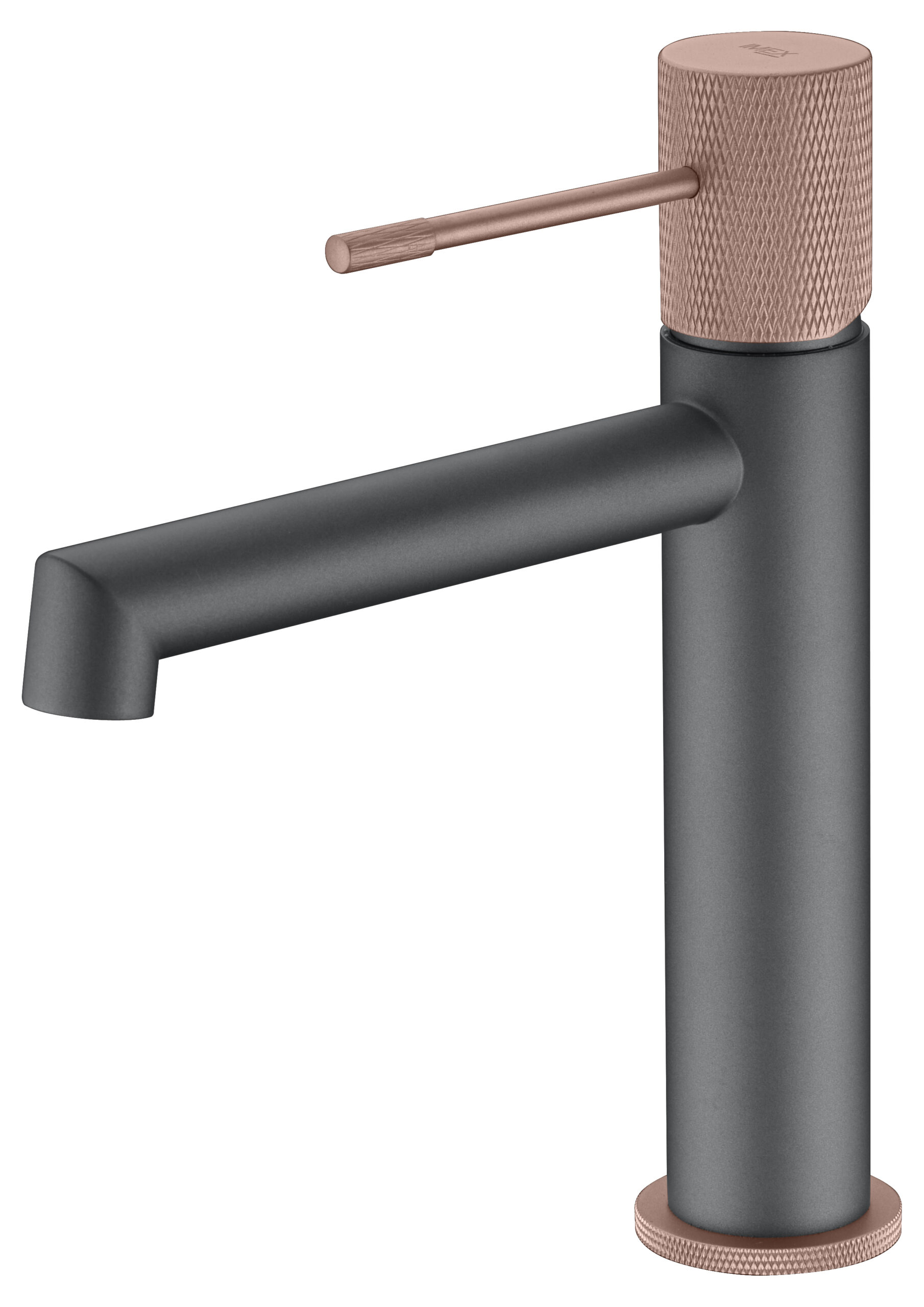 Monomando de lavabo gris mate/ champagne serie Line