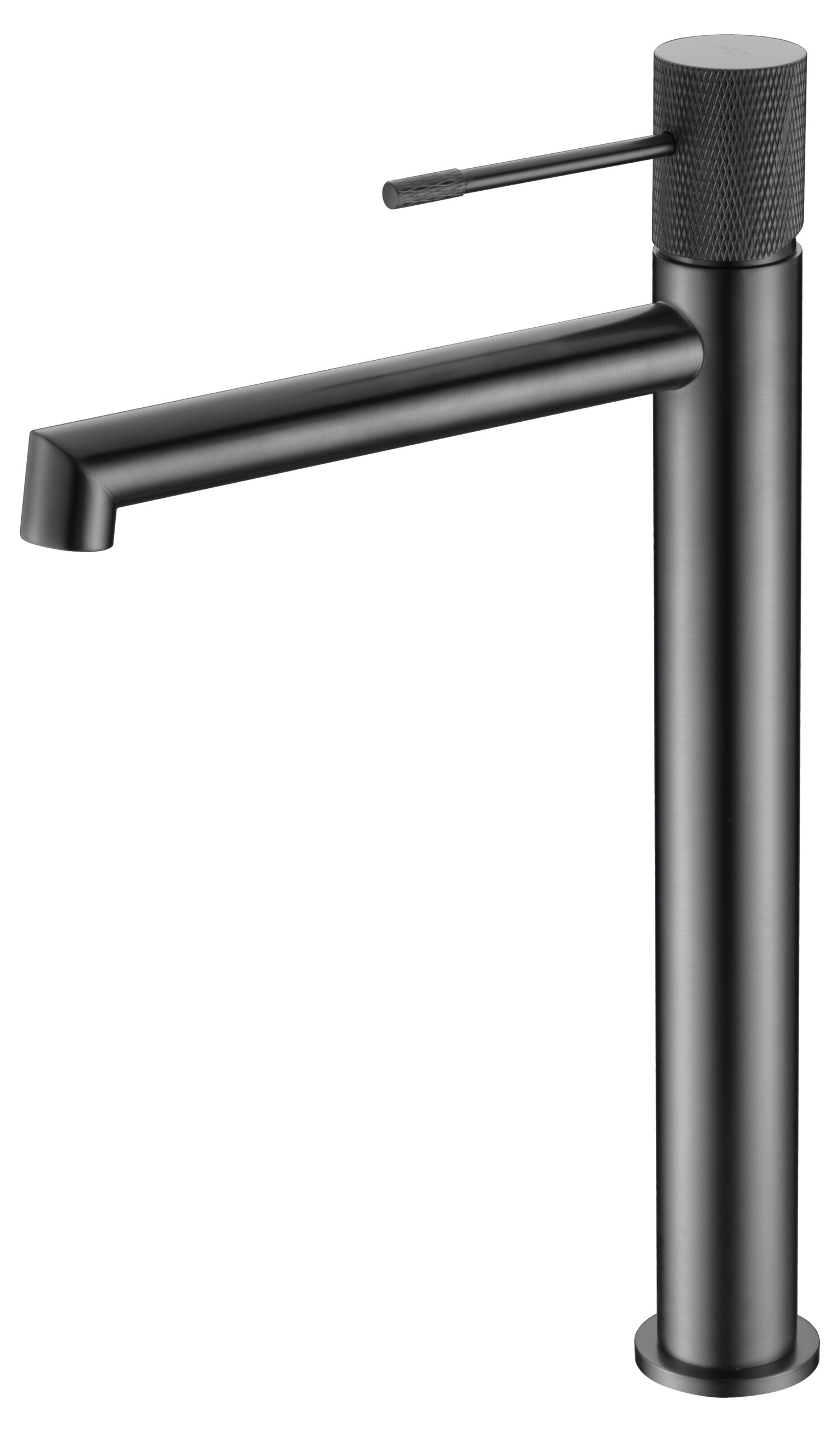 Monomando de lavabo caño alto black gun metal serie Line