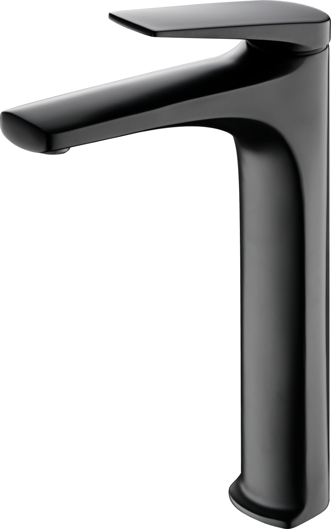 Monomando lavabo alto negro mate serie Delos