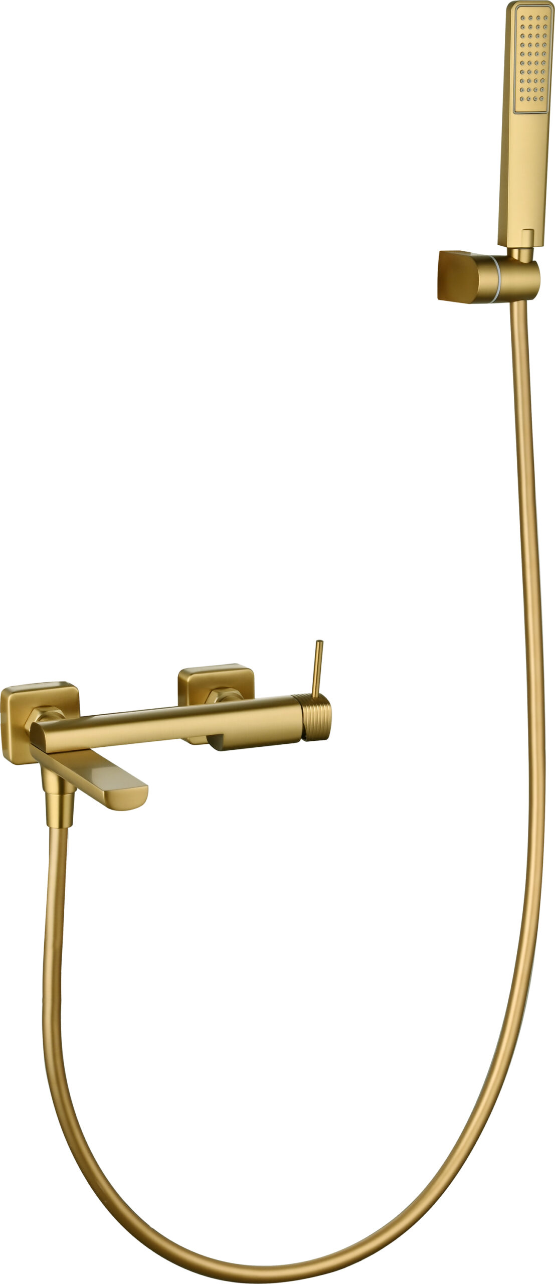 Grifería baño y ducha monomando oro cepillado serie Firenze