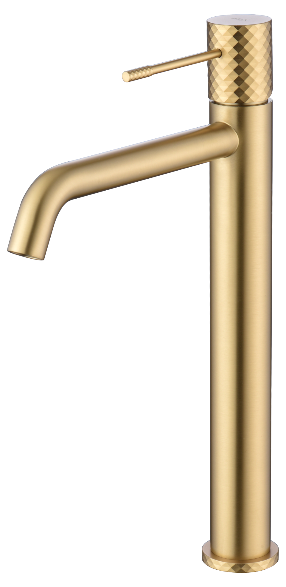 Monomando lavabo alto Génova en oro cepillado