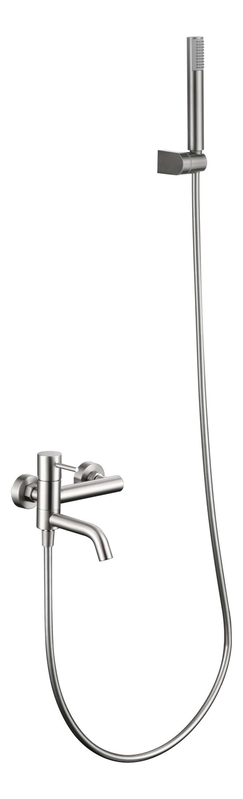 Grifería baño y ducha monomando níquel cepillado serie Monza