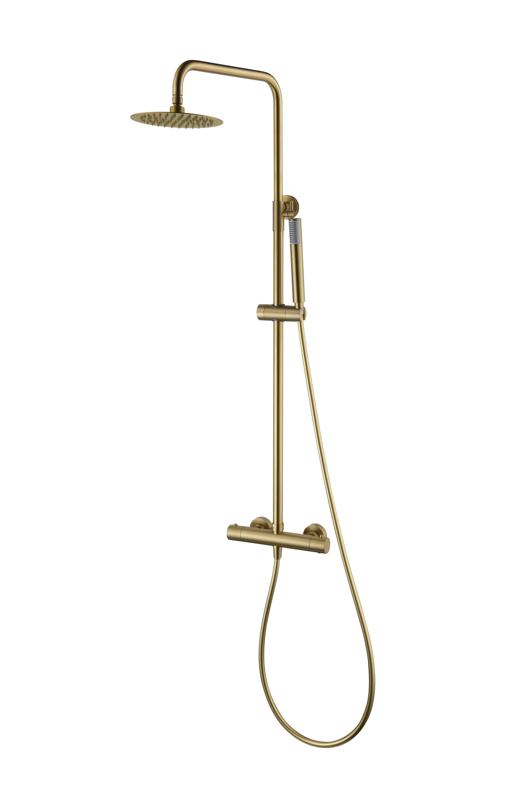 Barra de ducha termostática oro cepillado serie Monza