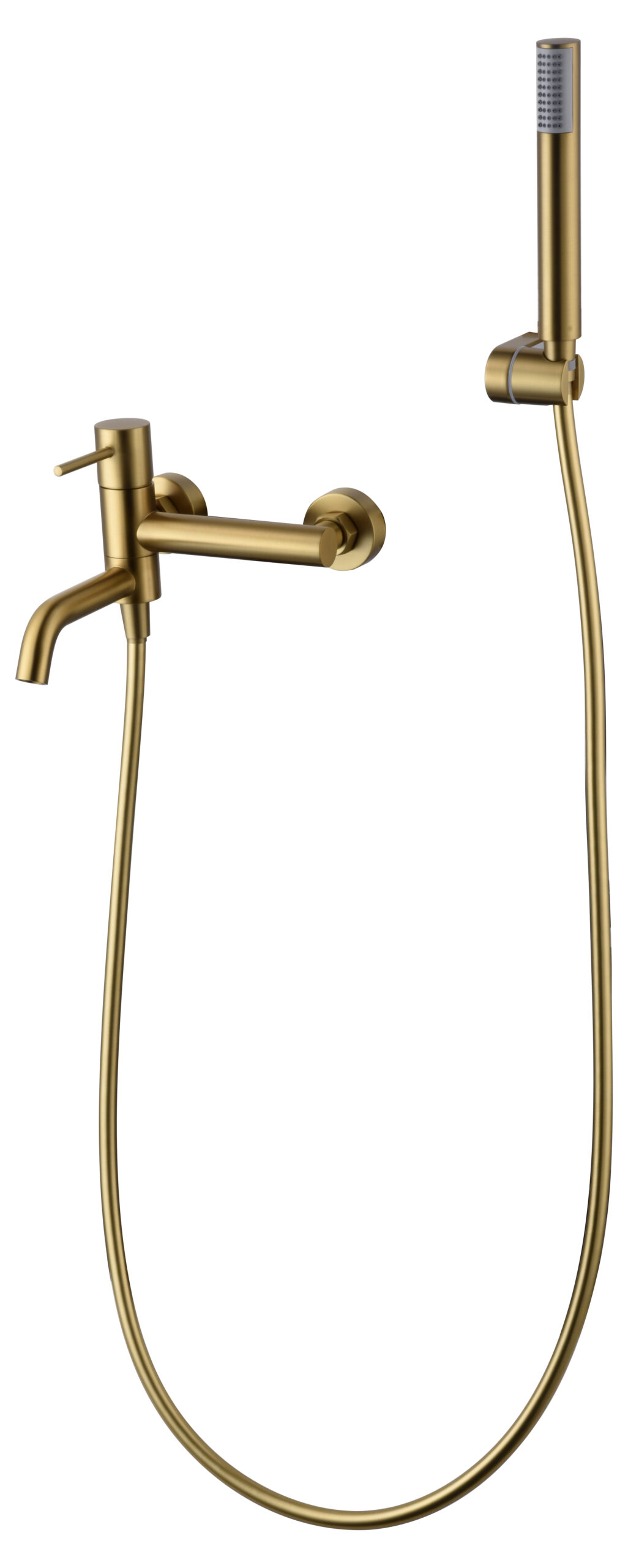 Grifería baño y ducha monomando oro cepillado serie Monza