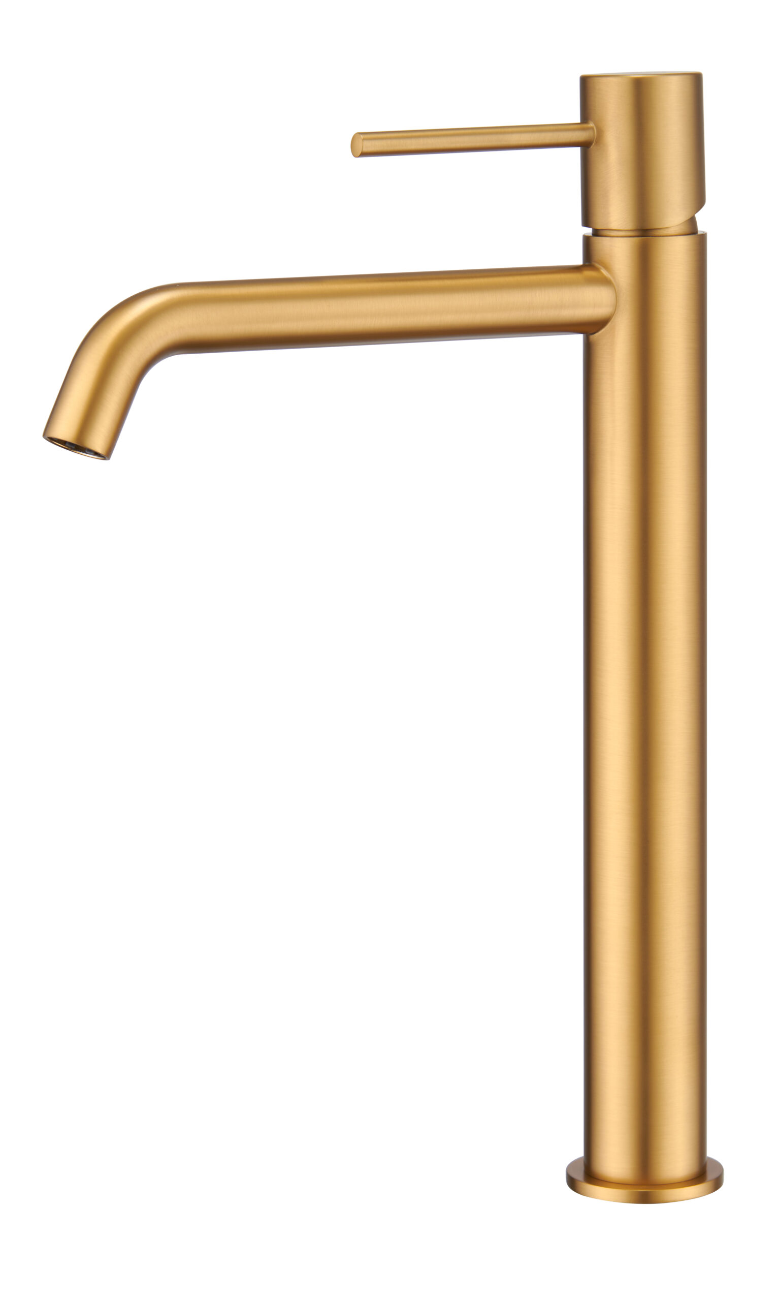 Monomando lavabo alto oro cepillado serie Monza