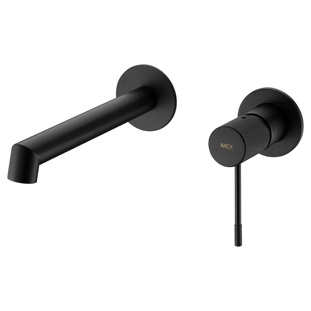 Grifo de lavabo monomando empotrado negro mate serie Line