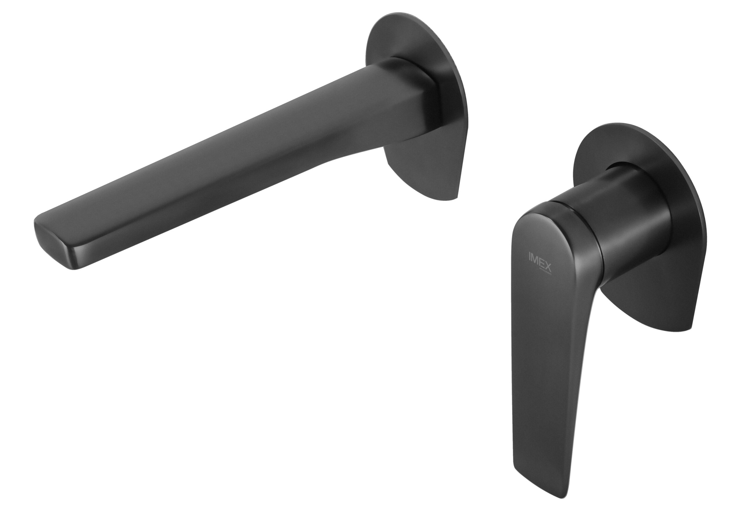 Grifo de lavabo empotrado monomando negro mate serie Delos