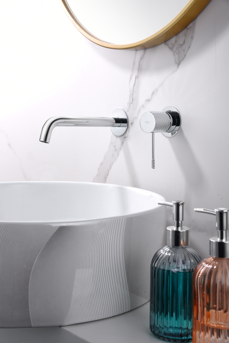 Grifo de lavabo empotrado monomando cromado serie Génova