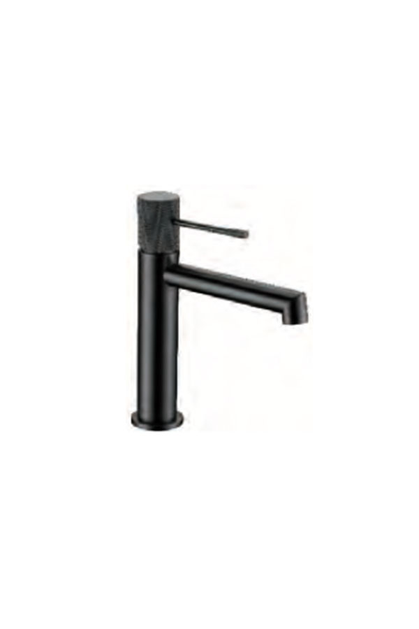 Monomando de lavabo black gun metal serie Line